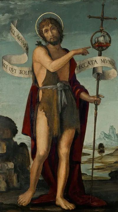 Saint John The Baptist, Standing In A Landscape by Bernardo Zenale — digital art print download