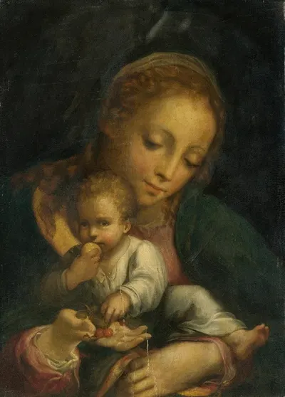 Madonna And Child by Circle Of Correggio — digital art print download