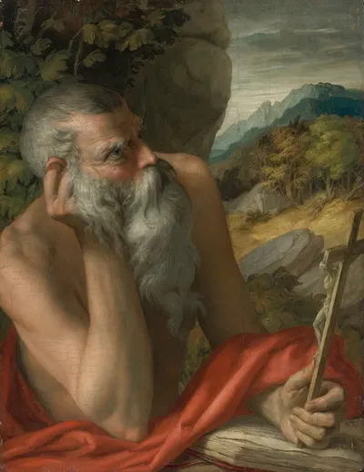 Saint Jerome by Circle Of Parmigianino — digital art print download
