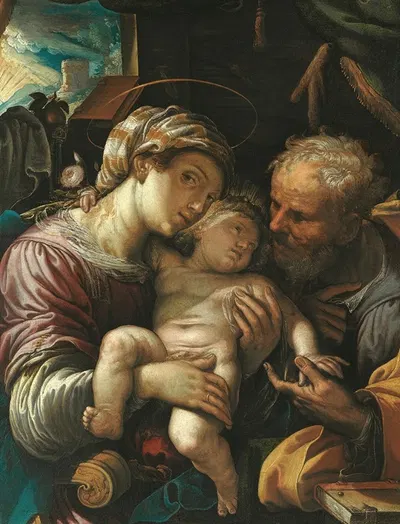 Holy Family by Ferraù Fenzoni — digital art print download