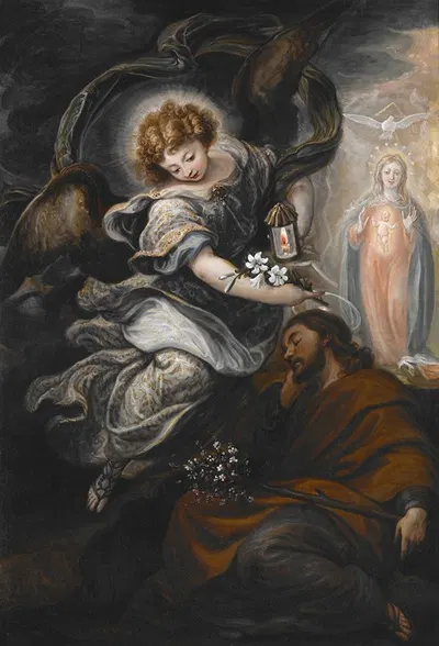 The Dream Of St. Joseph by Francisco Rizi, 1665 — digital art print download