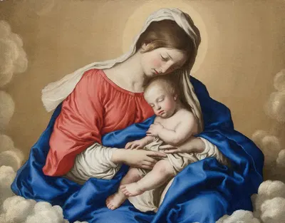 Madonna And Child by Джованни Баттиста Сальви да Сассоферрато — digital art print download