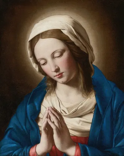 Madonna At Prayer by Джованни Баттиста Сальви да Сассоферрато — digital art print download