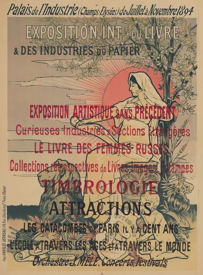 Palais de l'Industrie (Champs-Elysées) de Juillet à Novembre 1894. Exposition Internationale du Livre & des Industries du…