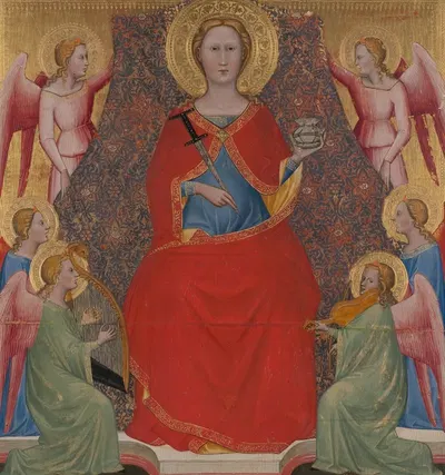 Saint Lucy Enthroned by Giovanni di Bartolomeo Cristiani — digital art print download