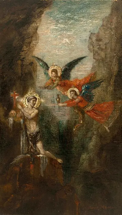 A Saint In The Desert by Гюстав Моро, 1879 — digital art print download