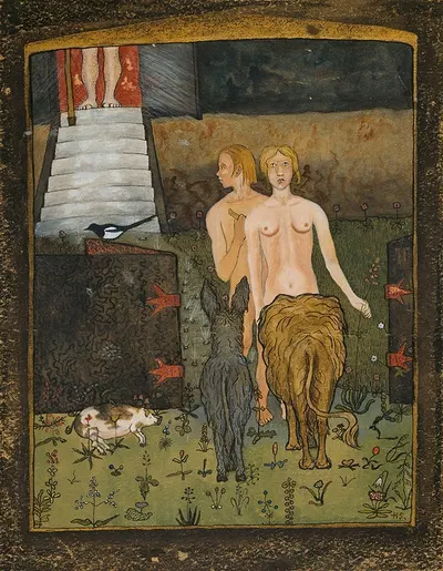 Adam And Eve by Хуго Симберг, 1895 — digital art print download