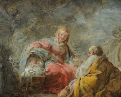 The Rest On The Flight Into Egypt by Жан-Оноре Фрагонар — digital art print download