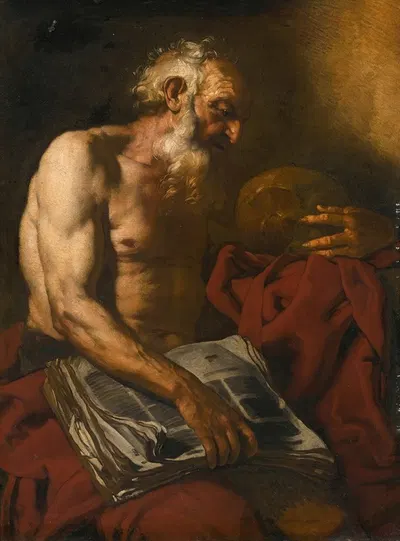 Saint Jerome by Иоганн Карл Лот — digital art print download