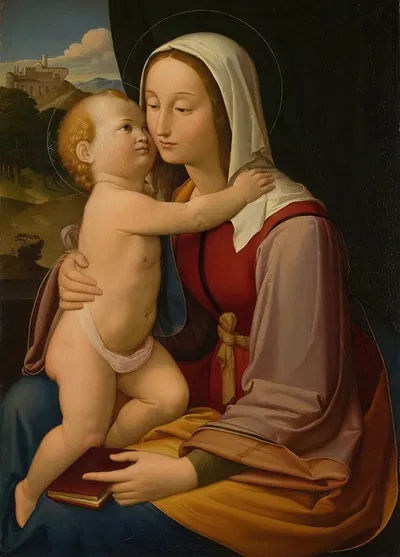 The Virgin And Child by Иоганн Фридрих Обербек, 1818 — digital art print download