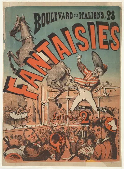 Boulevard des Italiens, 28. Fantaisies by Имп. Эмиль Леви, 1876 — digital art print download