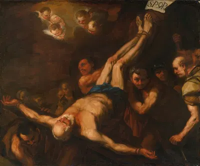Crucifixion Of St. Peter by Luca Giordano — digital art print download