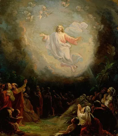 Ascension Of Christ, Sketch On The Altarpiece Of Lemland by Роберт Вильгельм Экман, 1872 — digital art print download