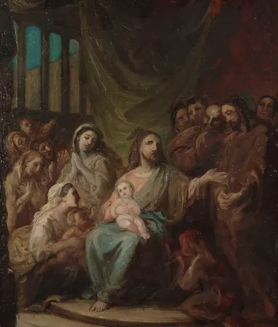 Let The Children Come To Me by Роберт Вильгельм Экман — digital art print download