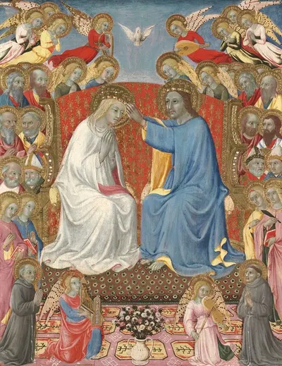 The Coronation of the Virgin by Sano di Pietro — digital art print download