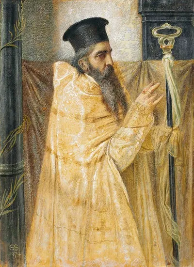 A Bishop Of The Eastern Church by Simeon Solomon, 1874 — digital art print download