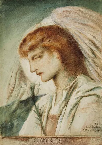 The Archangel Gabriel by Simeon Solomon, 1896 — digital art print download