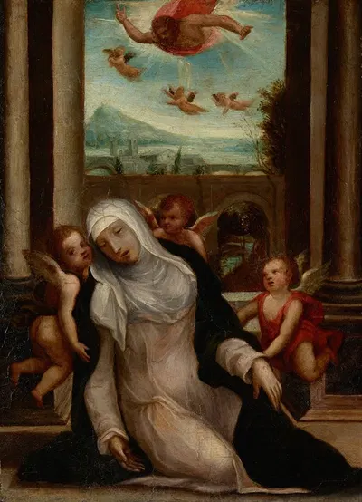 The Ecstasy of Saint Catherine of Siena by Sodoma — digital art print download