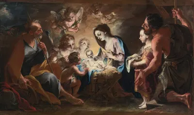 Adoration Of The Shepherds by Stefano Maria Legnani — digital art print download