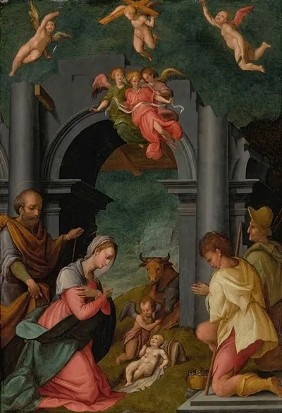 The Adoration Of The Shepherds by Tommaso d'Antonio Manzuoli — digital art print download