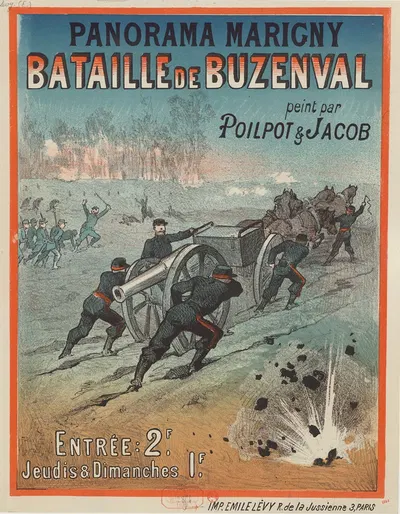 Panorama Marigny. Bataille de Buzenval, peint par Poilpot & Jacob. by Имп. Эмиль Леви, 1883 — digital art print download