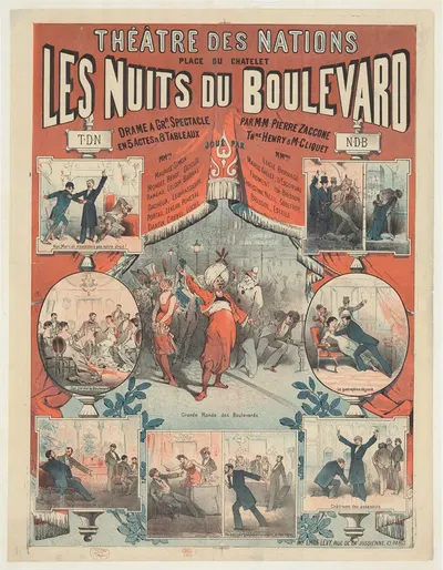 Théâtre des Nations, place du Châtelet.Les Nuits du Boulevard by Имп. Эмиль Леви, 1880 — digital art print download