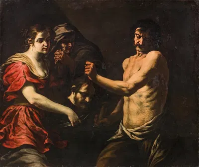 Salome Receiving The Head Of Saint John The Baptist by Andrea Vaccaro — digital art print download