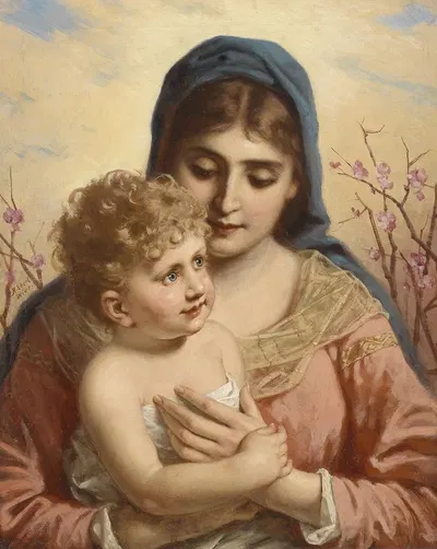 Madonna And Child by Антон Эберт — digital art print download