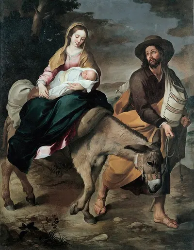 The Flight Into Egypt by Бартоломе Эстебан Мурильо — digital art print download