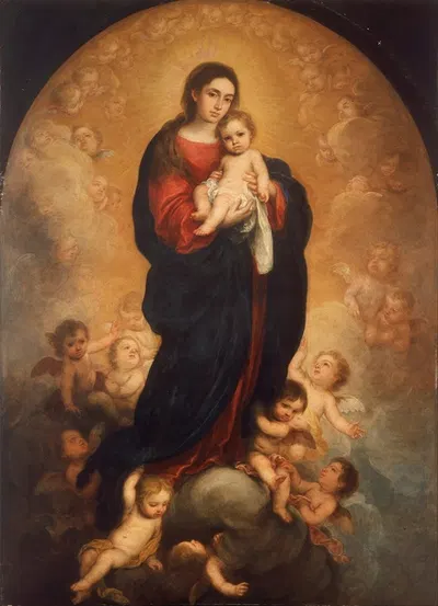 Virgin And Child In Glory by Bartolomé Estebán Murillo — digital art print download