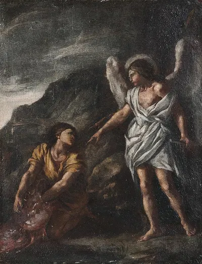 Tobias And The Angel by Джованни Баттиста Караджоло — digital art print download