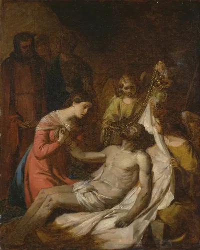 Study Of The Lamentation On The Dead Christ by Benjamin West — digital art print download