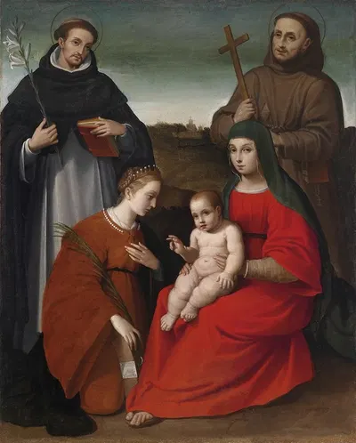 Madonna And Child With Saints by Biagio Pupini — digital art print download
