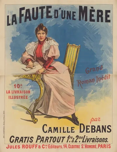 La Faute d'une mère, grand roman inédit par Camille Debans by Имп. Ф. Шампеноа, 1895 — digital art print download