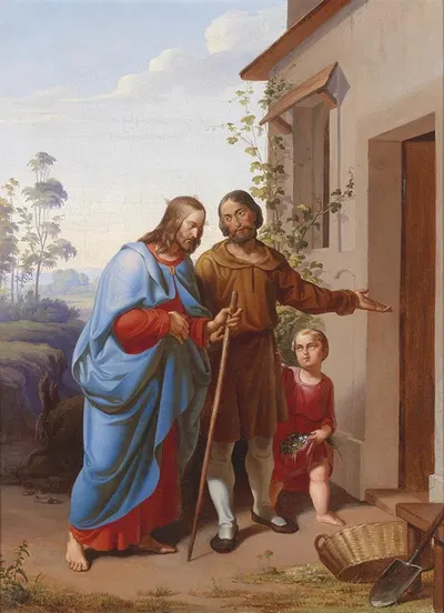 Christ As A Guest by Carl Rahl — digital art print download