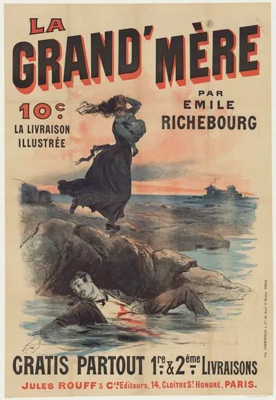 La grand' mère par Emile Richebourg by Имп. Ф. Шампеноа, 1890 — digital art print download