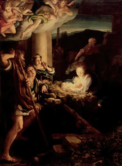 The Holy Night by Корреджо, 1522 - 1530 — digital art print download