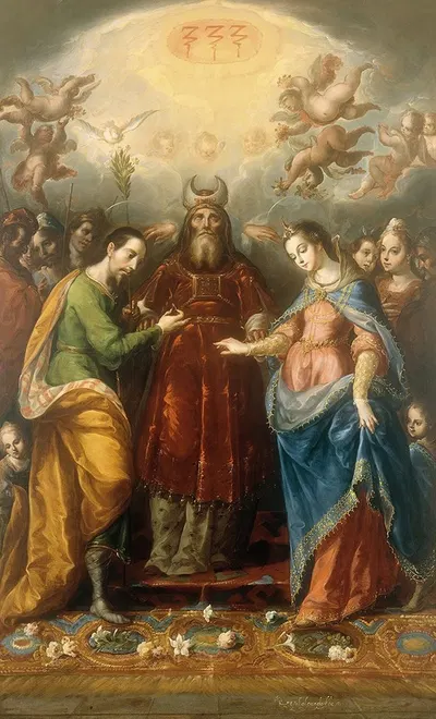 The Betrothal Of The Virgin To Saint Joseph by Cristóbal De Villalpando — digital art print download