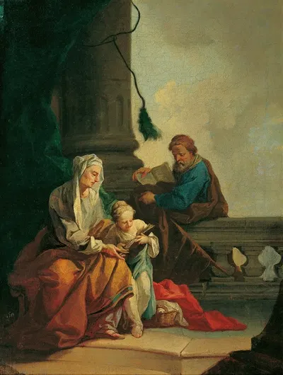 Unterweisung Mariens Durch Joachim Und Anna by Daniel Gran, 1746-1747 — digital art print download