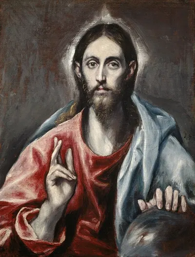 Christ Blessing by Эль Греко (Доменикос Теотокопулос) — digital art print download