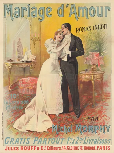 Mariage d'amour, roman inédit par Michel Morphy by Имп. Ф. Шампеноа, 1895 — digital art print download