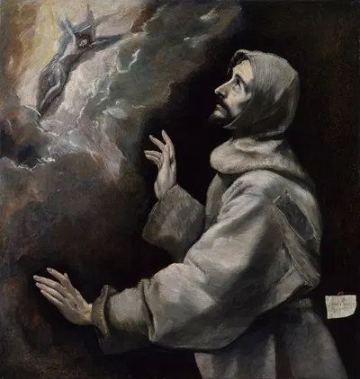 Saint Francis Receiving The Stigmata by Эль Греко (Доменикос Теотокопулос) — digital art print download