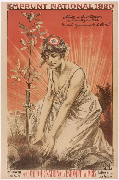 Prêtez à la France pour qu'elle grandisse dans le rayonnement de la Paix! by Имп. Ф. Шампеноа, 1920 — digital art print…