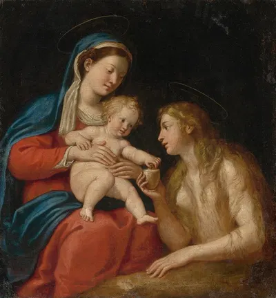Madonna And Child With Mary Magdalene by Francesco Albani — digital art print download