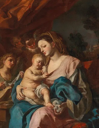 Madonna And Child by Франческо Солимена — digital art print download
