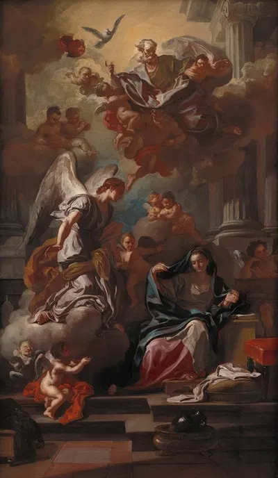 The Annunciation by Франческо Солимена, 1671 - 1747 — digital art print download