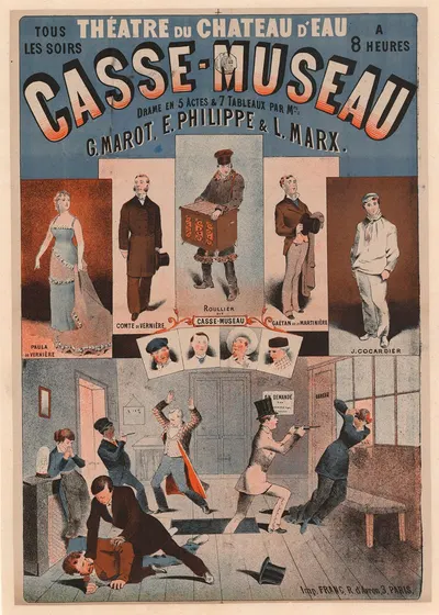 Théâtre du Château d'Eau… Casse-Museau by Imp. Franc, 1881 — digital art print download
