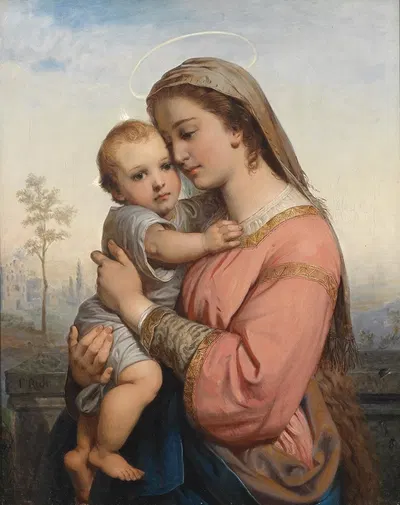 Madonna And Child by Франц Русс старший — digital art print download