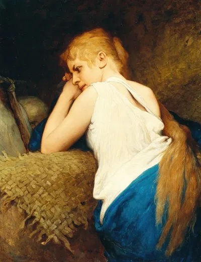 Mary Magdalene by Габриэль фон Макс — digital art print download