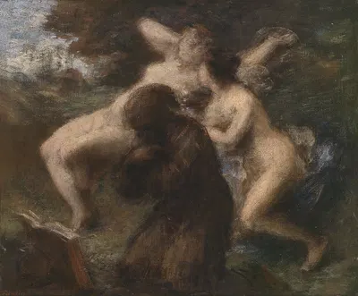Temptation Of St. Anthony by Анри Фантен-Латур, 1893 — digital art print download